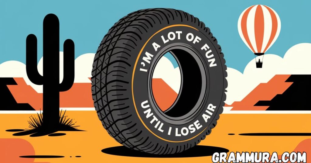 Funny Tire Puns (Car, Flat, Treads,