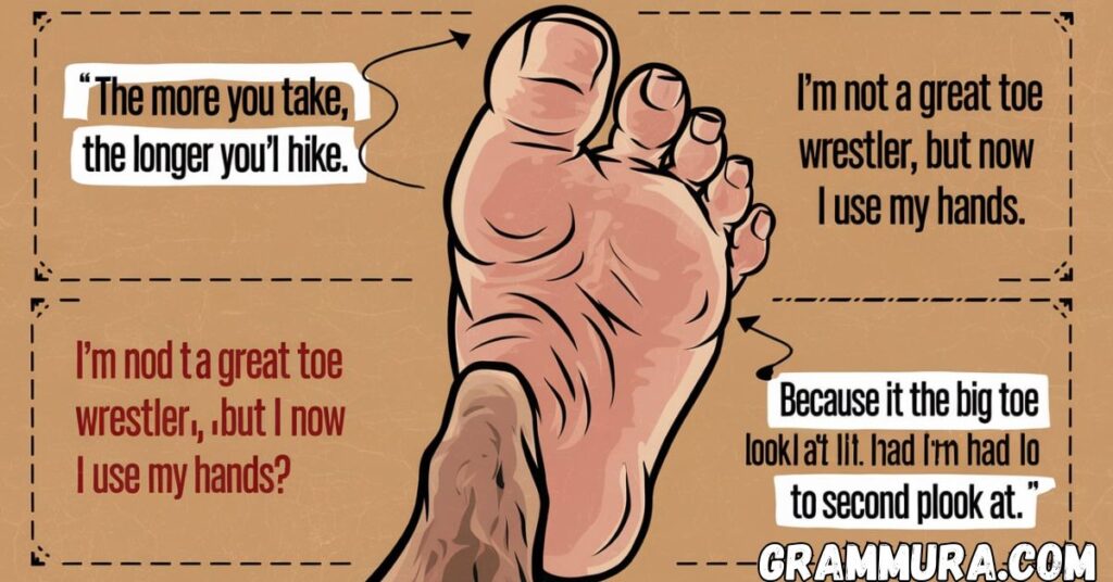 Toe Puns (One Liners, For Adults and Grown Ups