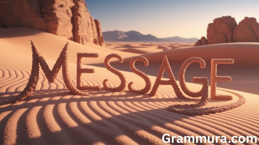 “Messege” or “Message”: