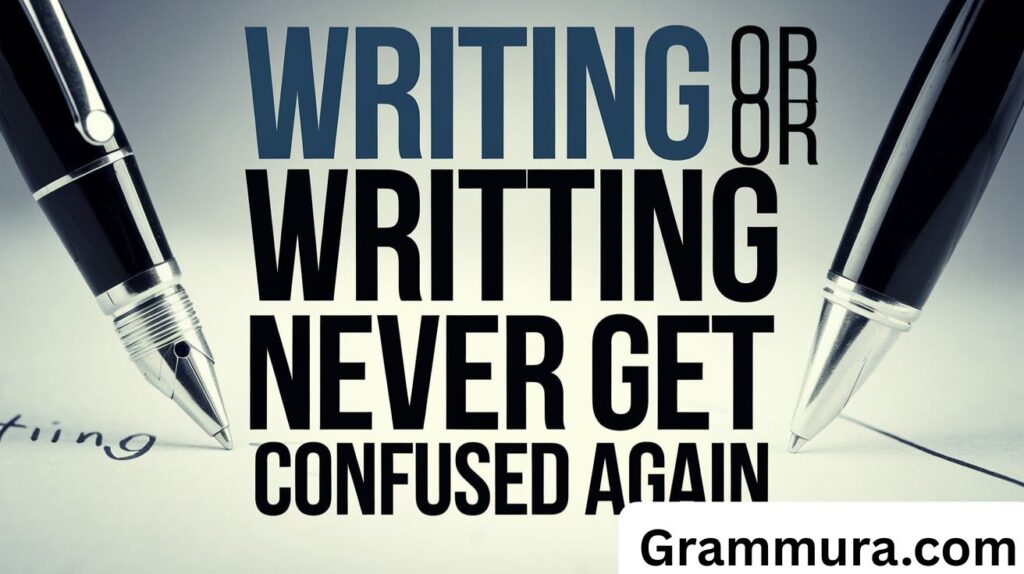 Writing or Writting Never Get Confused Again