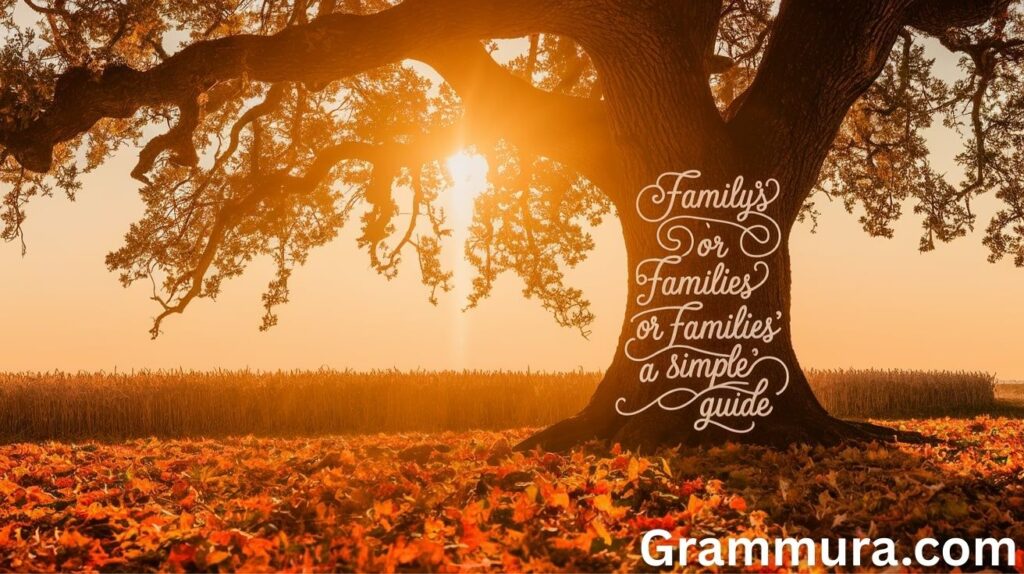 Family’s or Families or Families’
