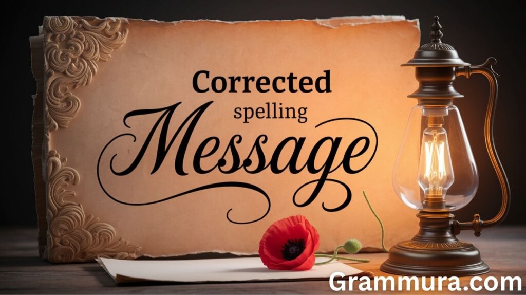 “Messege” or “Message”: