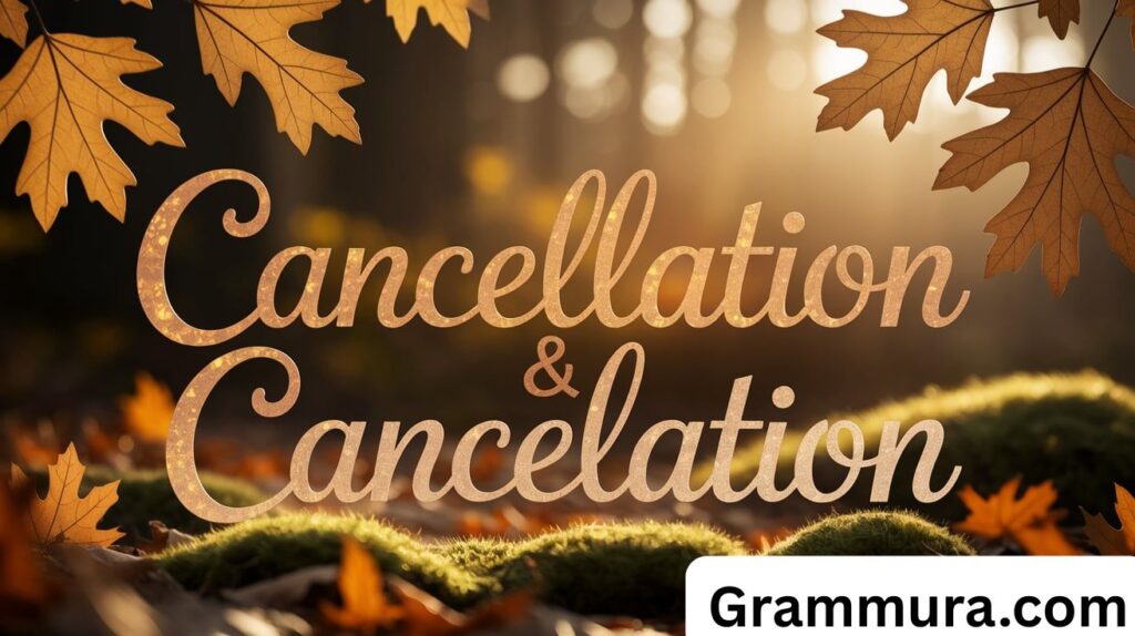 Cancellation vs Cancelation